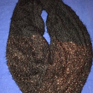 NWT Anthropologie black and bronze soft scarf